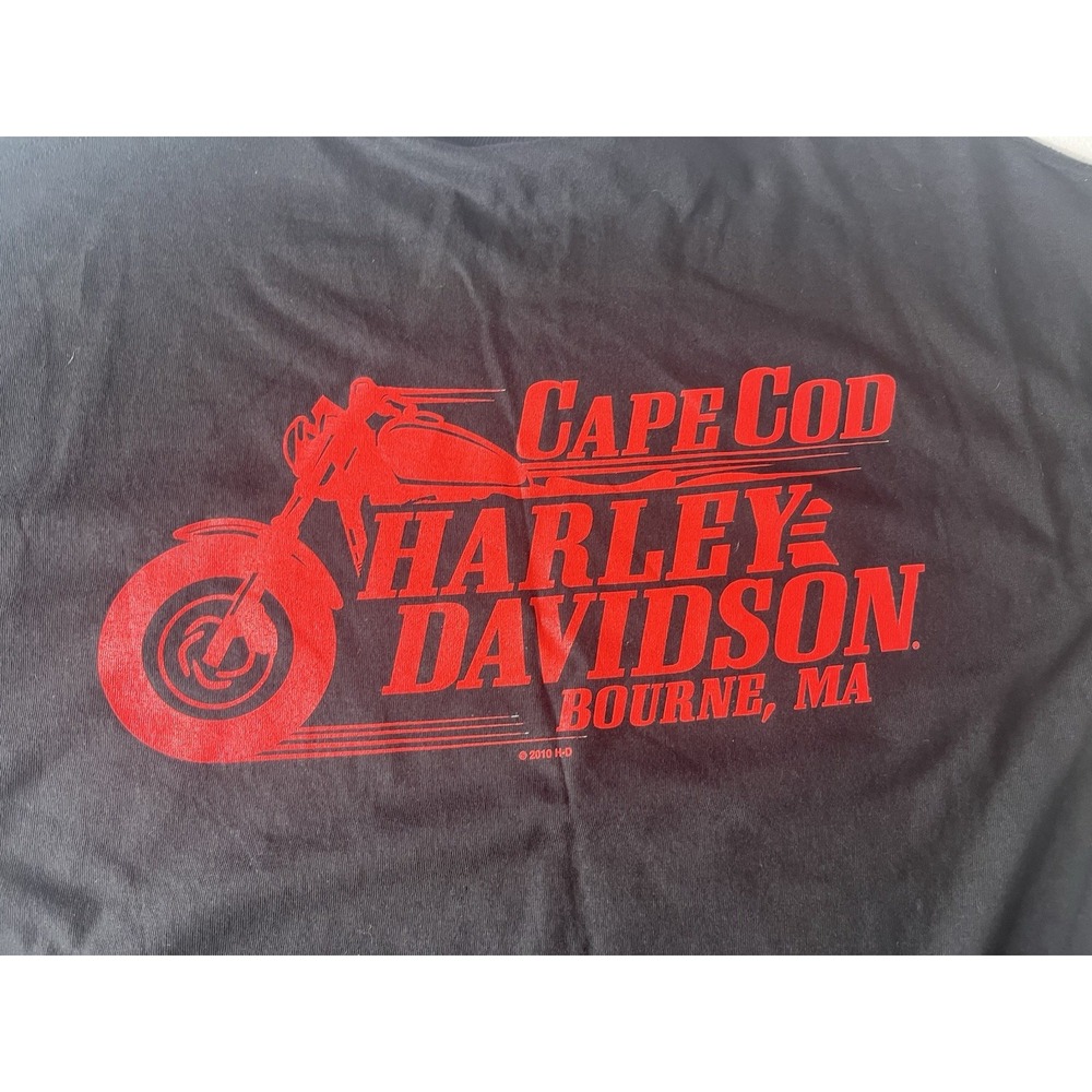 Harley Davidson Black Tshirt Cape Cod MA Christmas Lights‎ Size XL - Picture 5 of 5